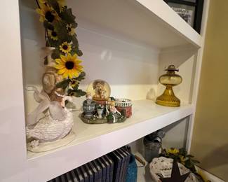 Angel Decor, Faux Sunflower Decor, Oil Lamp Base