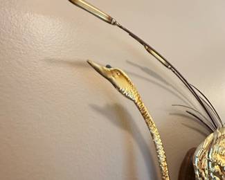 Brass Swan Wall Decor