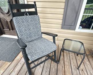 Outdoor Rocking Chair and Side Table