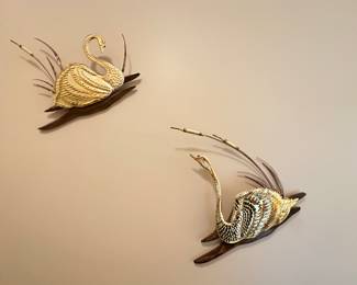 Brass Swan Wall Decor