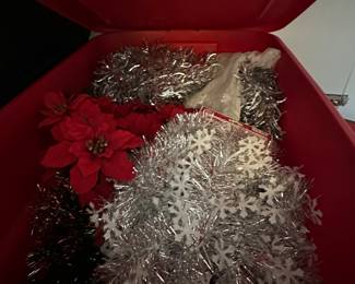 Bins of Christmas Decor