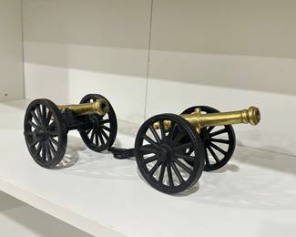 Small Brass Cannon Decor Pieces