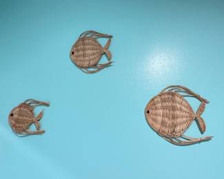 Wicker Fish Wall Decor
