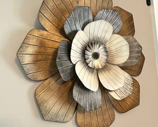 Metallic Flower Wall Art