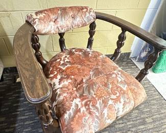 Vintage Wooden Cushioned Chair