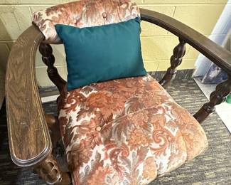 Vintage Wooden Cushioned Chair