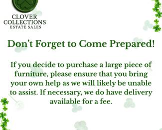 Don't Forget to Come Prepared!