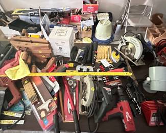 Assorted Power Tools and Hardware