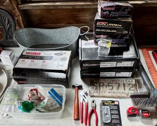 Auto Brake Pad Sets • Sink Fixtures • Electrical Supplies • Vintage License Plates • Ball Peen Hammer +