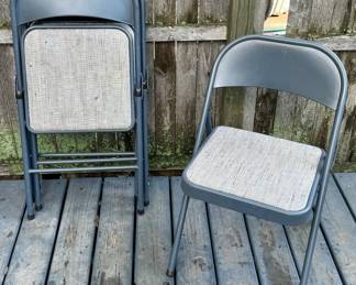 Vintage Metal Folding Chairs (Very Solid!)