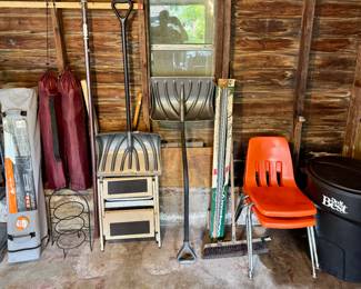 10’ x 10” Canopy • Camping Chairs • Step Stool • Snow Shovels • Push Broom • Plastic Chairs (2X) • Waste Bin