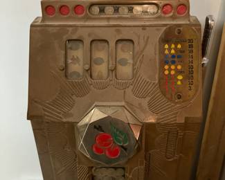 1930s 0r 40s 5-cent Mills Bursting Cherry Slot Machine