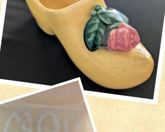 Vintage McCoy Yellow Shoe Planter
