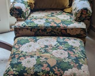 Vintage Chair and Ottoman