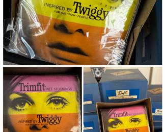 NOS Vintage Trimfit Twiggy Fishnet Stockings