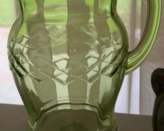 Vintage Anchor Hocking Uranium Glass Pitcher