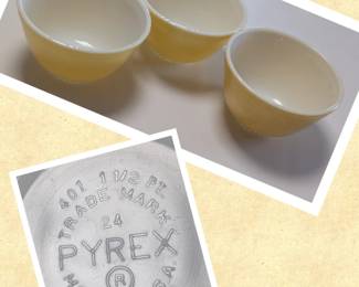 Pyrex 401 1 1/2 Pt. Bowls