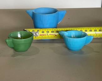 Akro Agate pitchers and cup