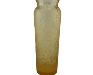 Lot 131
Lalique Paris Gold Frosted Crystal Glass Bougainvillea Bud Vase