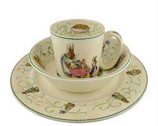 Lot 100-034
Vintage 1960's Peter Rabbit Ceramic Wedgwood Children’s Dinnerware Set