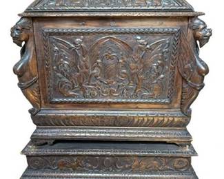 Lot 001-005
17th C Griffon Carved Cassone Coffer