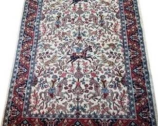 Lot 034
Indian/Persian Hunting/Botanical/Animal Wool Rug