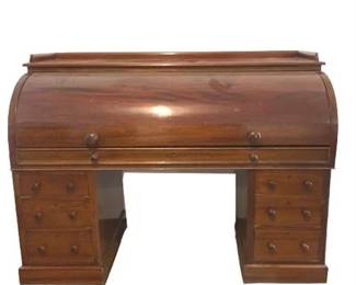 Lot 033
Antique English Walnut Cylinder Desk