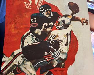 Vintage 1968 Chicago Bears Posters.  There are more that are sealed!