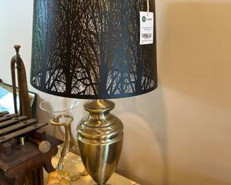 Wonderful Black Metal Trees Lamp Shade with gold liner
