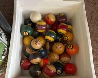Vintage pool balls