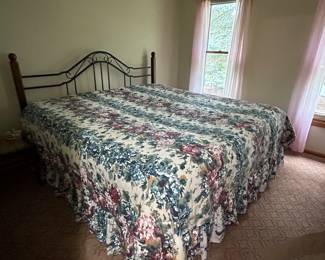 Kind Size Wood and Metal Bed