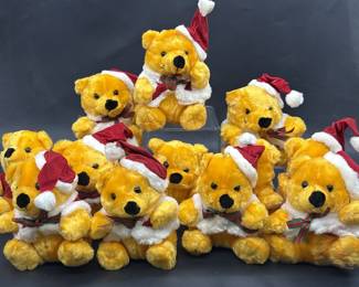 Lot and Lots of Santa Teddy Bears, as pictured