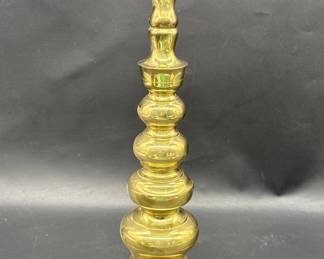 XL Brass Rigned 19in Candle Holder