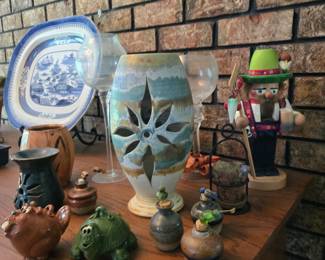 Original ceramic pottery & German Nutcracker