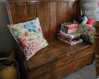 Pine bench w/ cedar lined chest