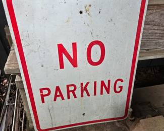 Vintage No Parking Sign