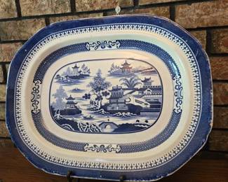 Blue & White R. S. Rankin Stone China platter