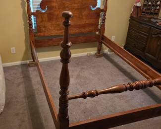 Refinished antique bed frame
