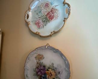 Antique hand painted plates