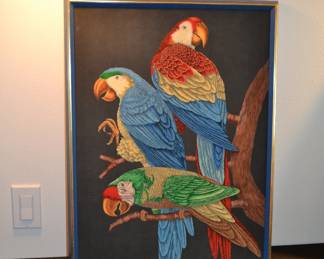 Fabulous parrot painting