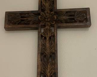 Wooden carved cross 