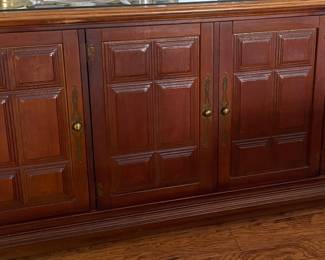 Buffet 69 1/2 inches wide X 20 inches deep X 31 inches tall 
Lots of storage space 