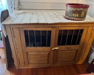 Custom made dog crate/furniture piece.