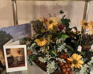 1644.  Silk Flowers & Fruit Decor