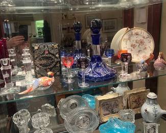 1632.  Glass Front Cabinet