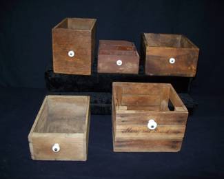 Wooden drawers