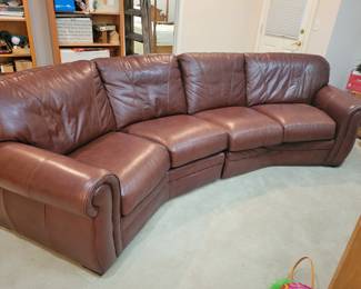 PRESALE ITEM - $350 LEATHER OVERSIZED SOFA WITH SEATING FOR FOUR
