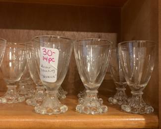 #102 Anchor Hocking Burnick Glasses 14 $30.00