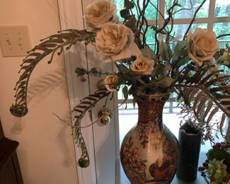 #98 Floral Arrangement in Heavy Ceramic Vase - 3' Tall $30.00
