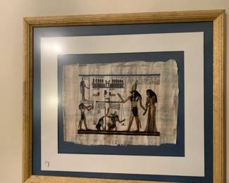 #93 Indian Signed Art on Rice Paper framed - 24x20 $75.00